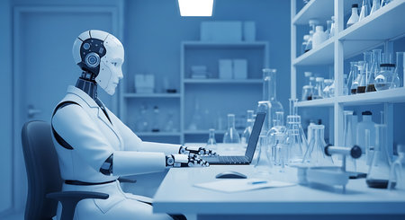 Aerial view of a farmhouse on a field at sunset.の素材