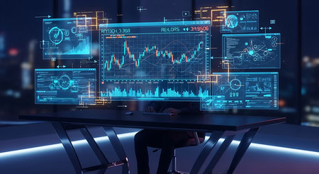 handsome young man drawing on digital tablet with car model on screenの素材