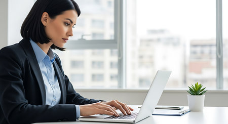 Young woman practicing yoga on the top of the mountain at sunrise.の素材