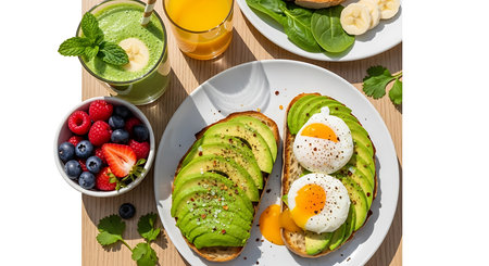 Serious female scientist using tablet pc while standing near robotic arm in laboratoryの素材