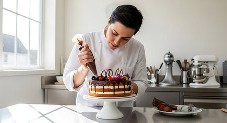 Mountain lake with reflection in the water at sunrise. Beautiful natural landscape.の素材