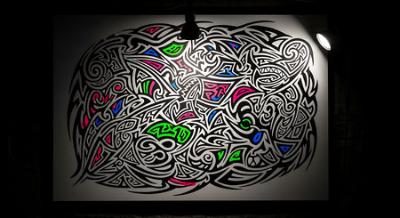 Graffiti on the wall at night in Prague, Czech Republic.の素材