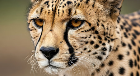 Close-up of cheetah (Acinonyx jubatus)の素材