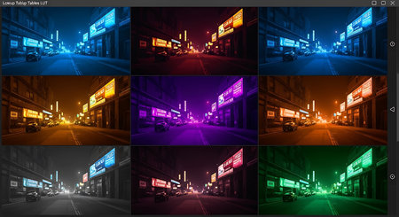 Set of night city street scenes with neon lights. 3d renderingの素材