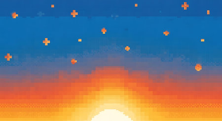 Abstract pixel background. Futuristic technology style. Elegant background for business tech presentations.の素材