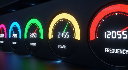 3D rendering of speedometer, speedometer, indicator, indicatorsの素材