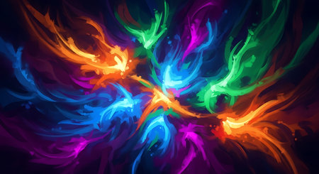 Colorful abstract background, computer generated, fractal art design.の素材