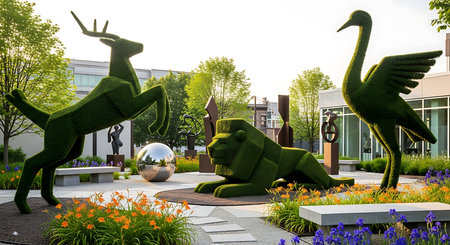 Sculptures at Expo, universal exposition on the theme of food in Milan.の素材