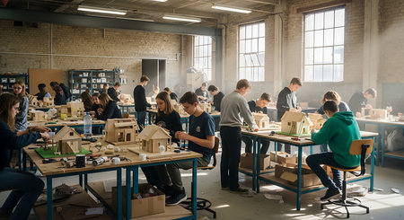 Start up business in Milan. Thousands of people visited the city to start a new business.の素材