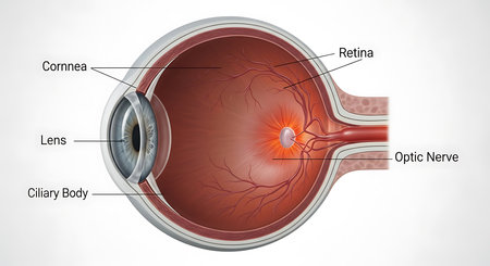 Anatomy of human eye, 3D illustration showing human eye anatomyの素材