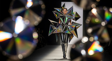 A model walks the runway at the Anna Sui fashion show during MBFW Fall 2015 at Lincoln Center in NYCの素材