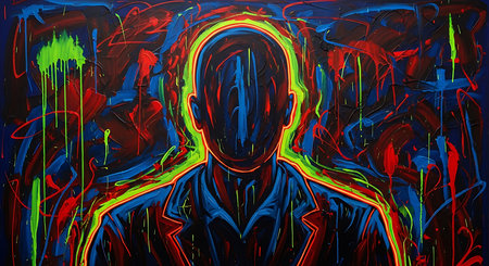 Envelope with e-mail symbol on abstract technology background 3D renderingの素材