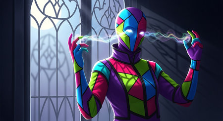 Composite image of male cyborg with smoking pipe against windowの素材