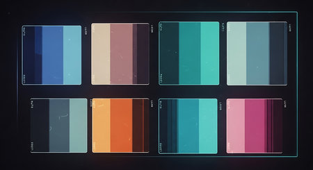 Colorful background with different color gradients. 3D Renderingの素材