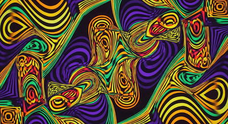 Psychedelic psychedelic background. Vector illustration. Abstract psychedelic background.の素材