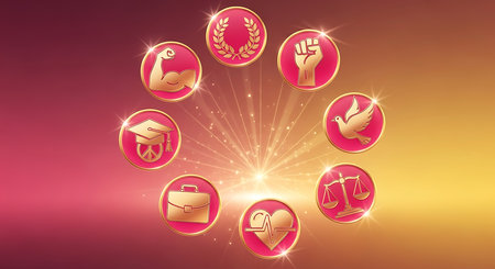 set of icons on the theme of education, sports and sports.の素材