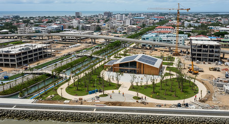 Construction site of Changi Airportの素材