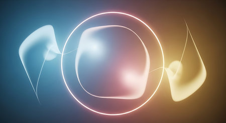 3d rendering of abstract fractal shape, digital artwork for creative graphic designの素材