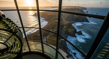 Sunset view from the observation deck of the Helgoland Domeの素材