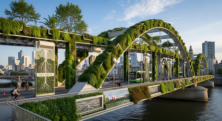 The Garden Bridge in London, England, United Kingdom.の素材