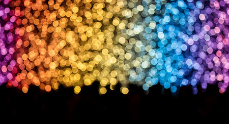 Abstract circular bokeh background of Christmaslight. Festive background.の素材