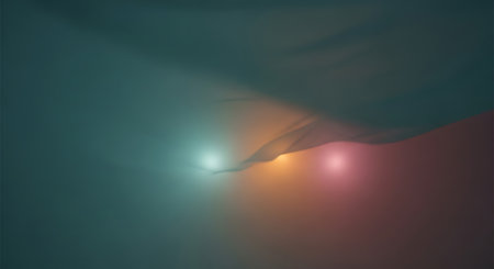 abstract background with multicolored defocused lights and shadow.の素材
