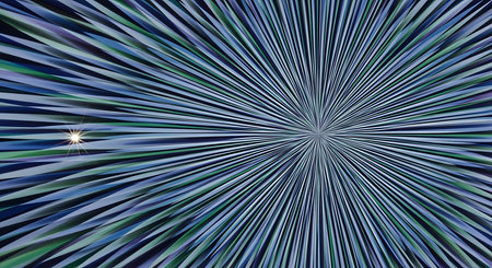 abstract blue and green starburst background. 3d render illustrationの素材