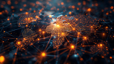 Interior of modern bathroom with concrete walls, concrete floor, comfortable white bathtub and round mirror above it. 3d renderingの素材