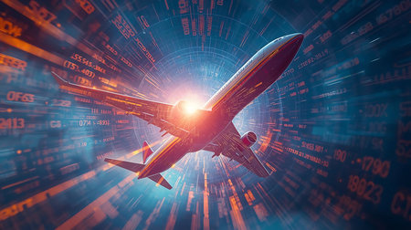 Server room data center hallway. Backup, mining, hosting, mainframe and computer rack with storage information. 3d renderの素材