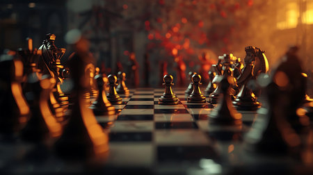 Chess board game concept of business ideas and competition and strategy ideas concepの素材