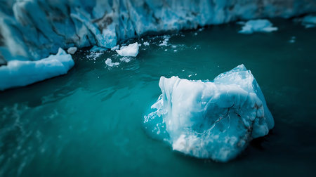 Ice formations in Glacier Lagoon, Iceland, Europeの素材