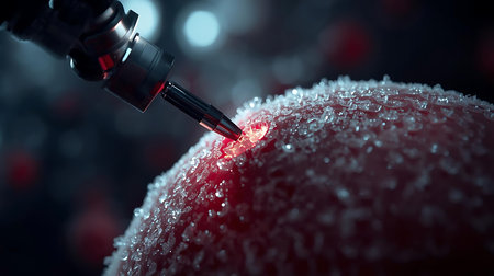 Close up view of cbd oil drop on human body. 3D renderingの素材