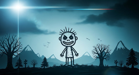 Abstract circular bokeh background of Christmas lights. Festive background.の素材