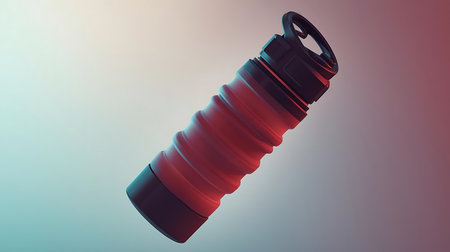 Sports bottle on a white background. 3d rendering, 3d illustration.の素材