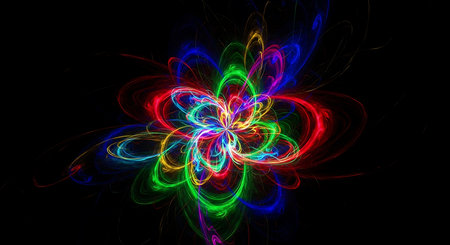 abstract fractal background a computer-generated 2D illustration, textureの素材