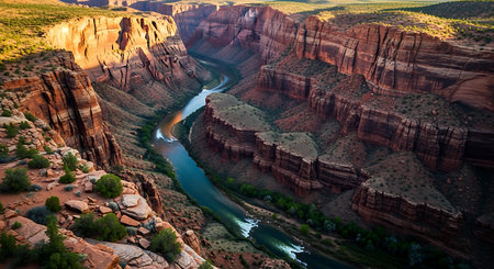 Colorado River in Canyonlands National Park, Utah, United States.の素材