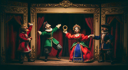 Three wise men in the baroque interior. Christmas theme.の素材