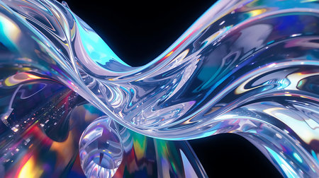 3d illustration of abstract geometric composition,digital art works. Computer generated graphics.の素材