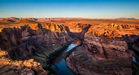 Horseshoe Bend, Page, Arizona, USA at sunsetの素材