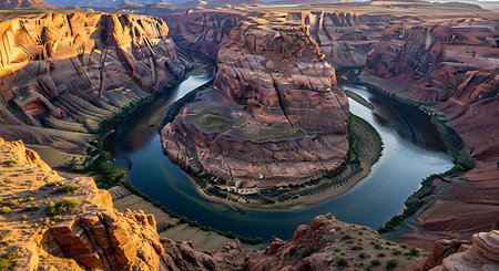 Horseshoe Bend in Canyonlands National Park, Utah, USAの素材