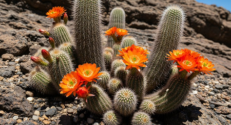 Cactuses on Gran Canaria Island, Canary Islands, Spainの素材