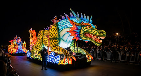 Beautiful Chinese new year lantern festival in Kuala Lumpur.の素材