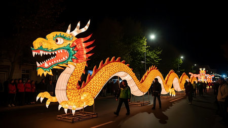 Chinese New Year lantern festival in Chiang Mai, Thailand.の素材