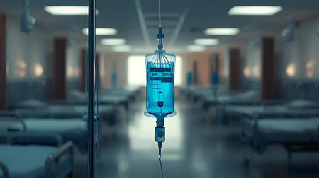 Intravenous infusion in the hospital. 3d rendering.の素材