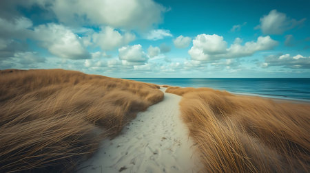 Baltic sea and sand dunes. Beautiful seascape.の素材