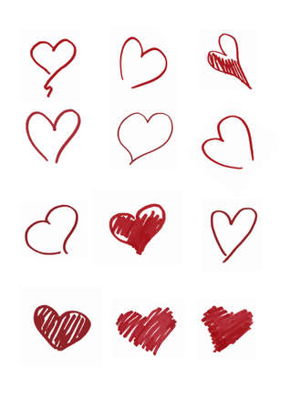 Various heart vector imagesの写真素材