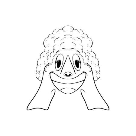 Outline sketch alphabet character A. handraw sketch alphabet.のイラスト素材