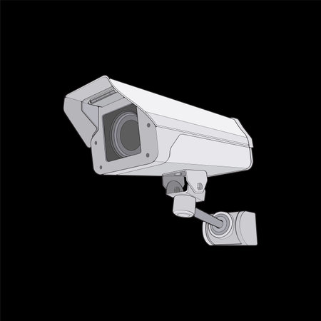 Cctv in coloring vector style, isolated on white background. Cctv in coloring vector style for...