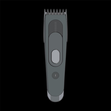 Hair clipper machine vector  art style. Hairdresser professional tool. Vector art illustration isolated for coloring book. &#xD;&#xA;のイラスト素材
