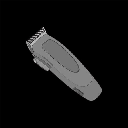 Hair clipper machine vector  art style. Hairdresser professional tool. Vector art illustration isolated for coloring book. 
のイラスト素材
